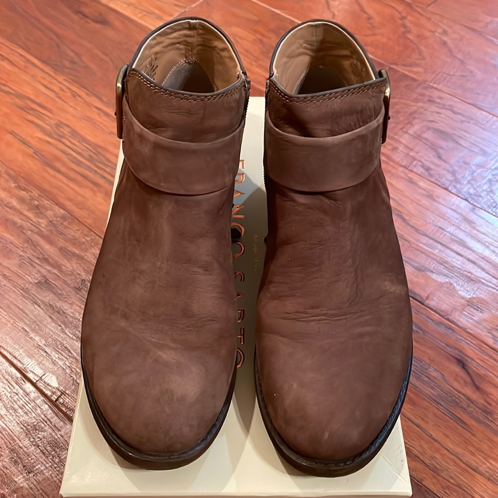 Franco Sarto Brown Suede Booties